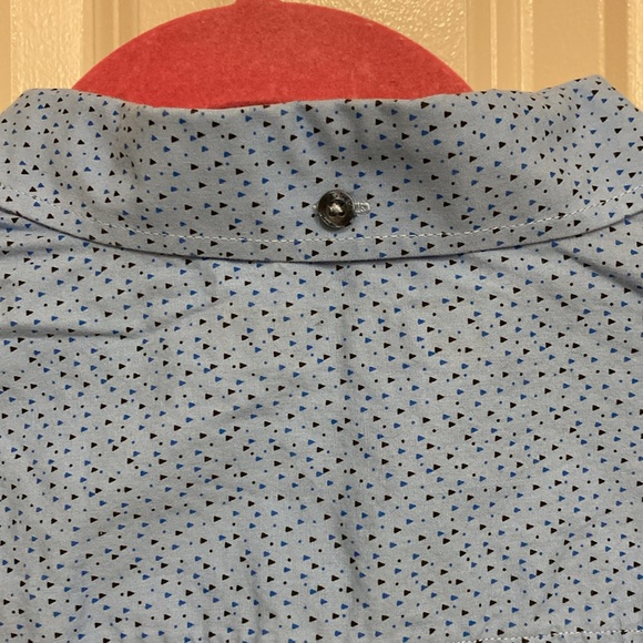 Ben Sherman Printed Blue Button Down Dress Shirt - Picture 5 of 8